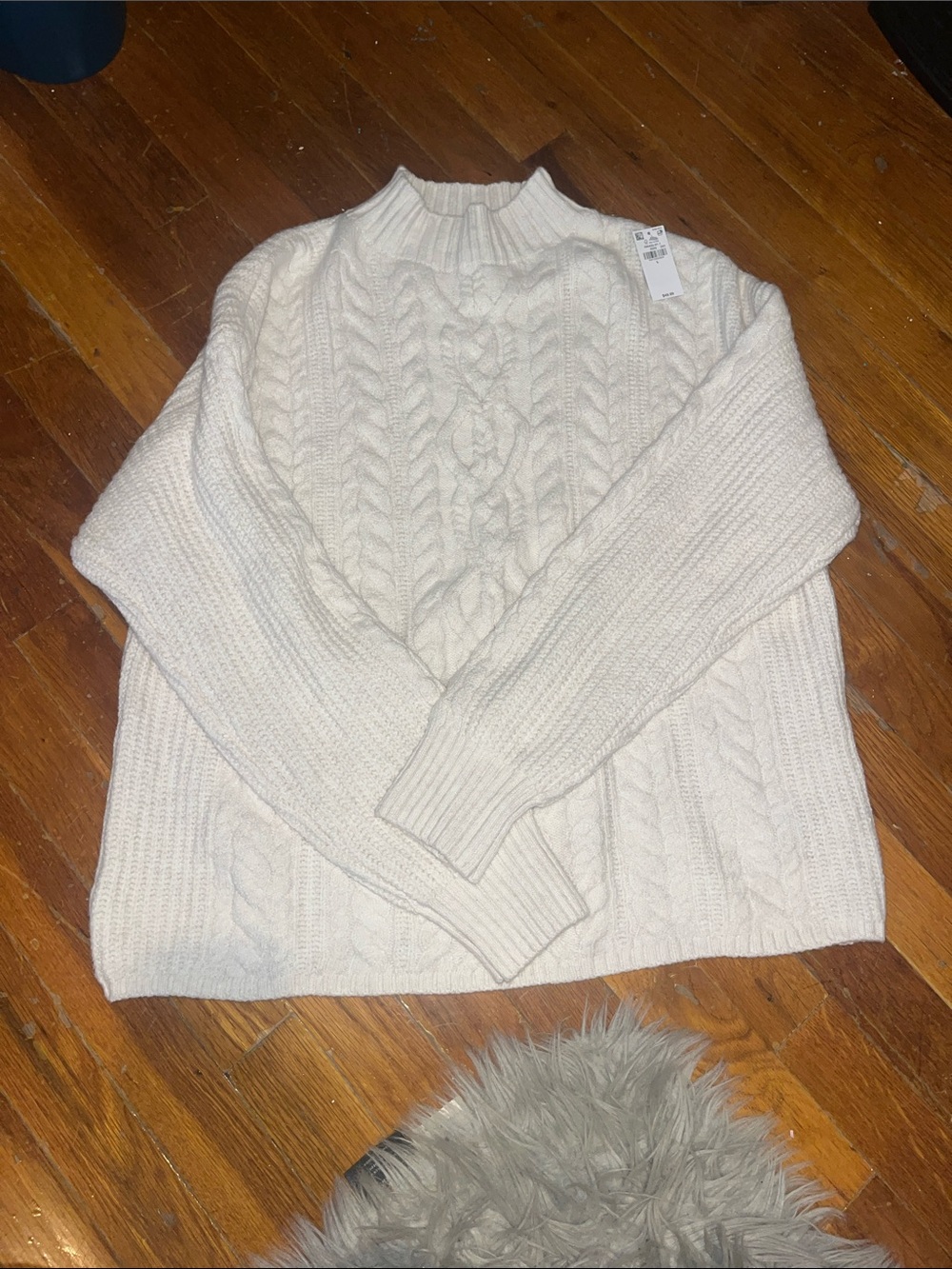 Old Navy Cream Cable Turtleneck Sweater